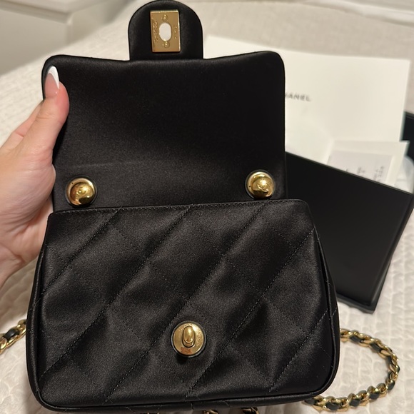 Chanel mini flap bag with top handle. Limited edition with Swarovski details - Picture 6 of 9